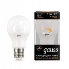 Лампа светодиодная LED 11Вт A60-dim E27 3000К диммируемая Gauss