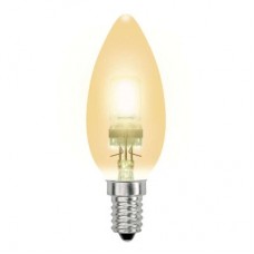 Лампа галогенная HCL-42/CL/E14 42Вт свеча E14 3000К 230В Uniel 04119