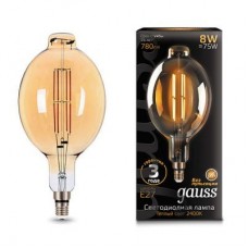 Лампа светодиодная Black Vintage Filament BT180 8Вт 2400К E27 780лм 180х360мм Golden Gauss 151802008