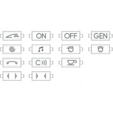 Набор вставок для сменных клавиш Axial 13 вариантов по 5 штук LivingLight бел. Leg BTC N4916KIT
