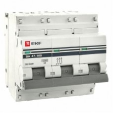 Автоматический выключатель ВА 47-100 4P 100А (D) 10kA EKF PROxima