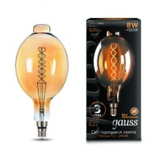 Лампа светодиодная Black Vintage Filament Flexible BT180 8Вт 2400К E27 620лм 180х360мм Golden Gauss 152802008
