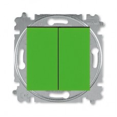 Переключатель 2-кл. Levit зел./дым. черн. ABB 2CHH595245A6067