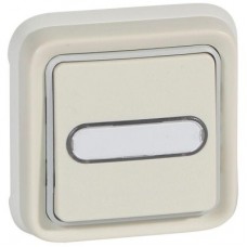 Выключатель кнопочный СП PLEXO 10А НО+НЗ с держ. этикетки бел. Leg 069864