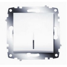 Механизм выключателя 1-кл. СП Cosmo 10А IP20 с подсветкой бел. ABB 619-010200-201