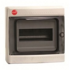 Щит распределительный навесной ЩРн-П-8 пластиковый с прозрачной дверью IP65 серый с клеммным блоком