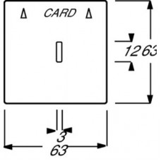 Плата центральная (накладка) для механизма карточного выкл. 2025 U solo/future savanne/сл. кость ABB 2CKA001710A3640