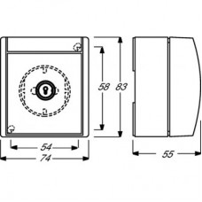 Розетка Schuko ОП Ocean 16А 250В с замком IP44 сер./сине-зел. ABB 2CKA002083A0823