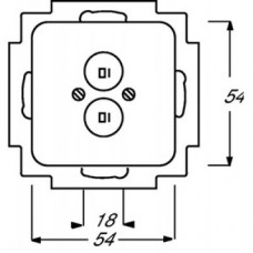 Розетка Busch-Duro 2000 SI для громкоговорителя сл. кость ABB 2CKA001723A0063