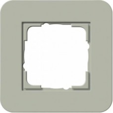 Рамка 1-постовая Gira E3 серо-зеленый/белый глянцевый 0211415
