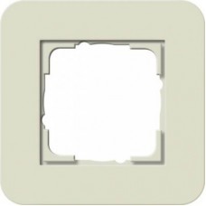 Рамка 1-постовая Gira E3 песочный/белый глянцевый 0211417