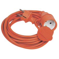 Шнур УШ-01РВ оранжевый с вилкой и розеткой 2Р+РЕ/20 метров 3х1мм2 IP44