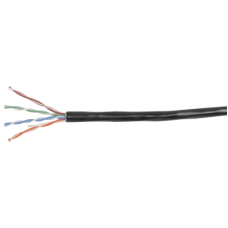 Витая пара ITK кабель связи ШПД U/UTP (неэкранированный) категория 5е 4 пары 24 AWG LDPE внешней прокладки (305м) черный