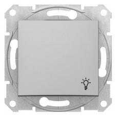Кнопка выключателя Свет СП Sedna алюм. SchE SDN0900160