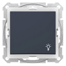 Выключатель кнопочный СП Sedna свет IP44 графит SchE SDN0900370